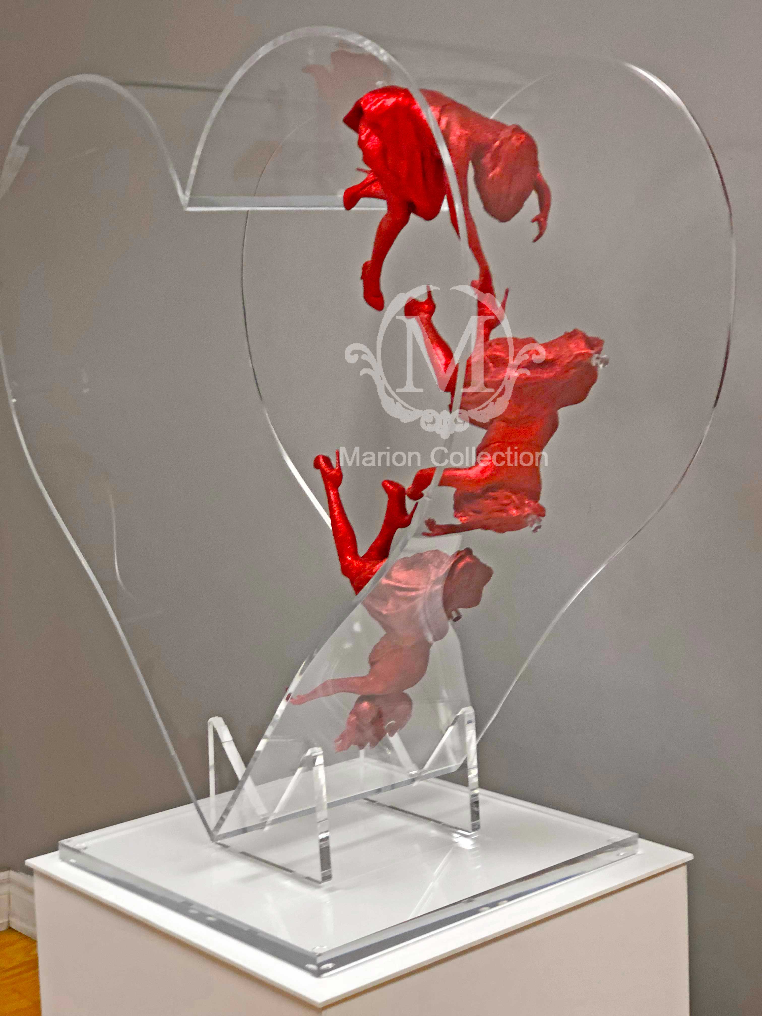 Acrylic Heart Shape Showpiece
